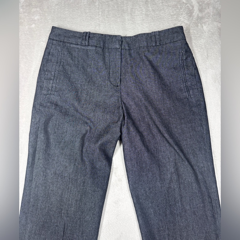 Sandro Sportswear Black Denim Rolled Cuffs Cropped Length Casual Pants Size 10 - Picture 2 of 15